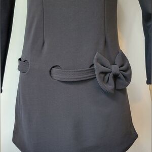 Black Dress with Bow Accent